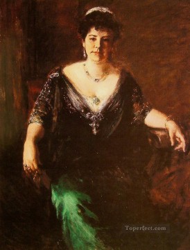 ウィリアム・メリット・チェイス Painting - ウィリアム・メリット・チェイス夫人の肖像 ウィリアム・メリット・チェイス